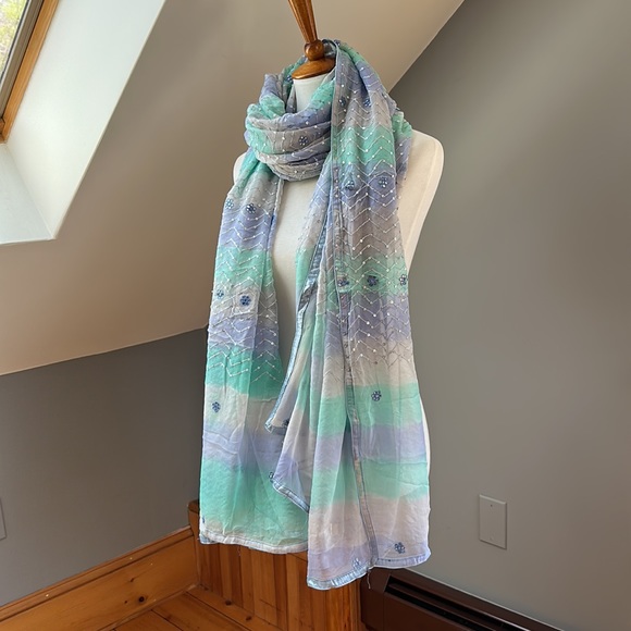 Vintage Ombré Ocean Sequined Wrap - Picture 11 of 13